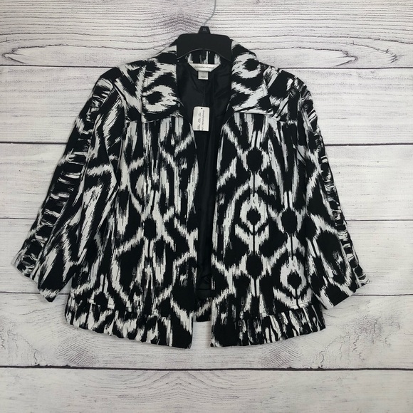 NWT Christopher & Banks Open-Front Jacket Sz Lg - Picture 2 of 6